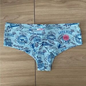 NWT Victoria Secret PINK - Blue Team Pink Pride & Spirit Cheeky Hipster - XS